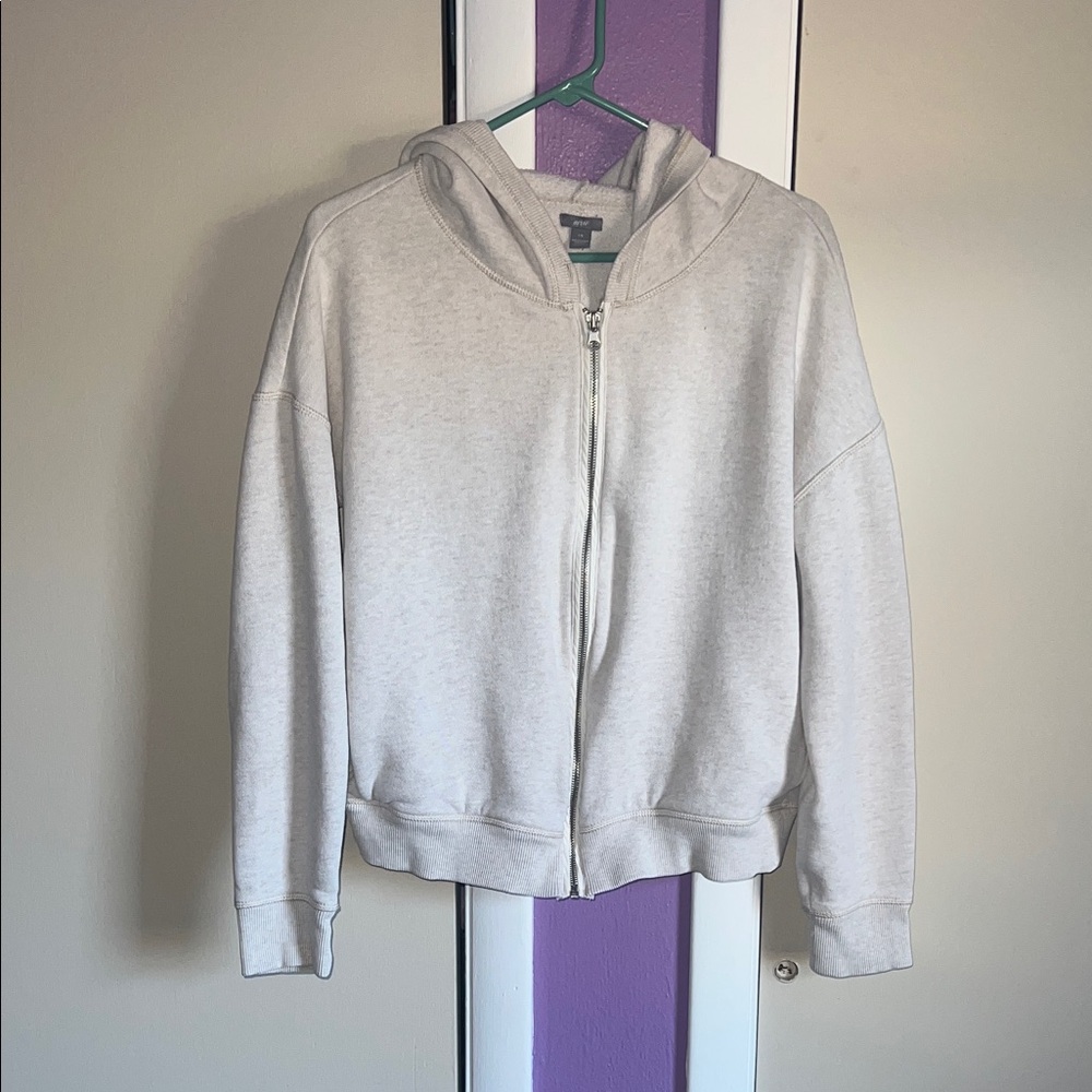 Aerie cream colored Zip-Up Hoodie